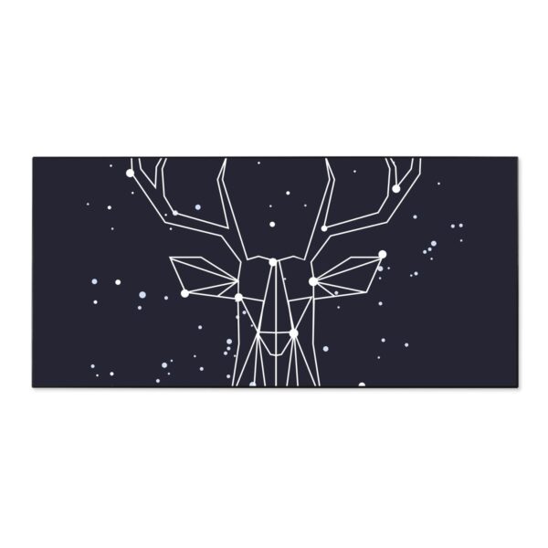 Banjado Magnettafel 78x37cm Magnetwand  Schwarz Aus Metall Magnetpinnwand Pinnwand Inkl. 4 Magnete Motiv Sternbild Hirsch