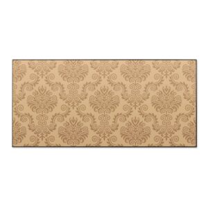 Banjado Magnettafel 78x37cm Magnetwand  Schwarz Aus Metall Magnetpinnwand Pinnwand Inkl. 4 Magnete Motiv Tapete Beige