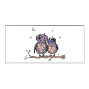 Banjado Magnettafel 78x37cm Magnetwand  Schwarz Aus Metall Magnetpinnwand Pinnwand Inkl. 4 Magnete Motiv Verliebte Eulen