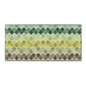 Banjado Magnettafel 78x37cm Magnetwand  Schwarz Aus Metall Magnetpinnwand Pinnwand Inkl. 4 Magnete Motiv Vier Farben Grün