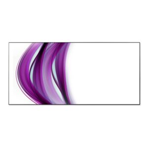 Banjado Magnettafel 78x37cm Magnetwand  Schwarz Aus Metall Magnetpinnwand Pinnwand Inkl. 4 Magnete Motiv Violet Element