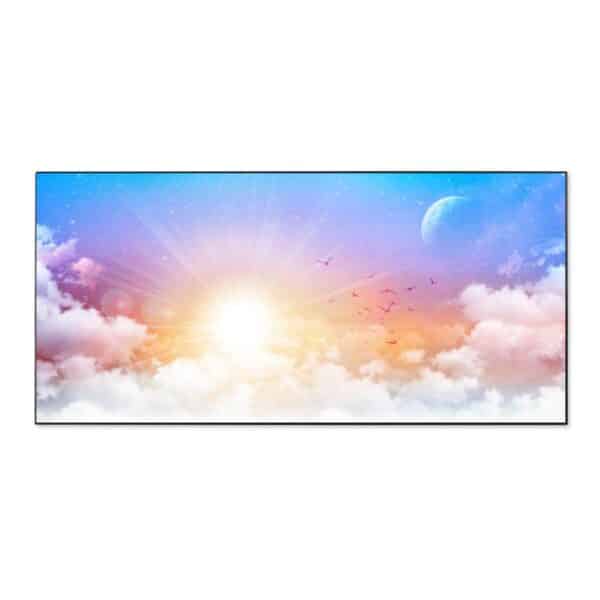 Banjado Magnettafel 78x37cm Magnetwand  Schwarz Aus Metall Magnetpinnwand Pinnwand Inkl. 4 Magnete Motiv Vögel Am Himmel