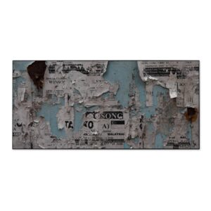 Banjado Magnettafel 78x37cm Magnetwand  Schwarz Aus Metall Magnetpinnwand Pinnwand Inkl. 4 Magnete Motiv Wand Mit Zeitungen