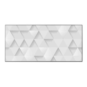Banjado Magnettafel 78x37cm Magnetwand  Schwarz Aus Metall Magnetpinnwand Pinnwand Inkl. 4 Magnete Motiv Weisse Dreiecke