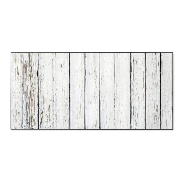 Banjado Magnettafel 78x37cm Magnetwand  Schwarz Aus Metall Magnetpinnwand Pinnwand Inkl. 4 Magnete Motiv Weißer Bretterzaun