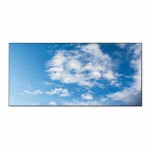 Banjado Magnettafel 78x37cm Magnetwand  Schwarz Aus Metall Magnetpinnwand Pinnwand Inkl. 4 Magnete Motiv Wolken 1
