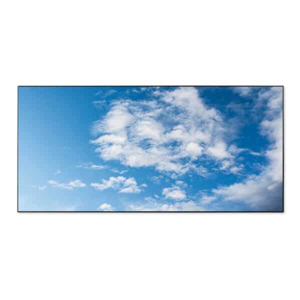 Banjado Magnettafel 78x37cm Magnetwand  Schwarz Aus Metall Magnetpinnwand Pinnwand Inkl. 4 Magnete Motiv Wolken 1