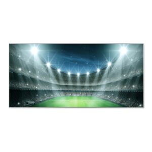 Banjado Magnettafel 78x37cm Magnetwand  Silber Aus Metall Magnetpinnwand Pinnwand Inkl. 4 Magnete Motiv Arena