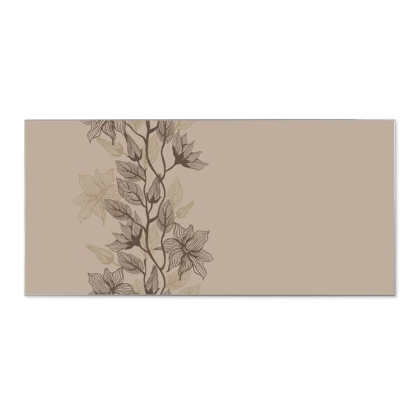 Banjado Magnettafel 78x37cm Magnetwand  Silber Aus Metall Magnetpinnwand Pinnwand Inkl. 4 Magnete Motiv Baumwollblüte Monochrom