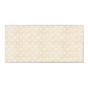 Banjado Magnettafel 78x37cm Magnetwand  Silber Aus Metall Magnetpinnwand Pinnwand Inkl. 4 Magnete Motiv Beige Herzen