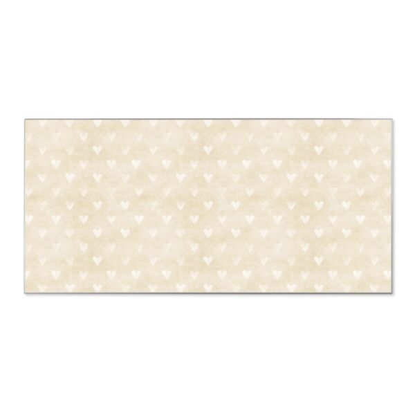 Banjado Magnettafel 78x37cm Magnetwand  Silber Aus Metall Magnetpinnwand Pinnwand Inkl. 4 Magnete Motiv Beige Herzen