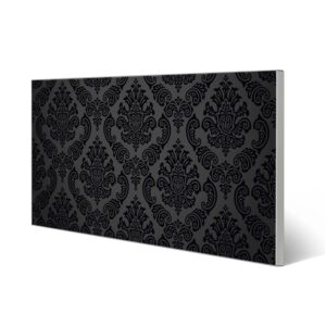 Banjado Magnettafel 78x37cm Magnetwand  Silber Aus Metall Magnetpinnwand Pinnwand Inkl. 4 Magnete Motiv Black Deluxe