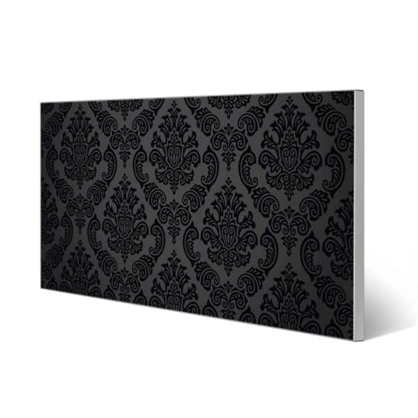 Banjado Magnettafel 78x37cm Magnetwand  Silber Aus Metall Magnetpinnwand Pinnwand Inkl. 4 Magnete Motiv Black Deluxe