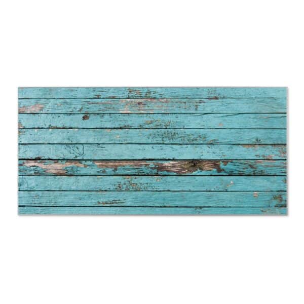 Banjado Magnettafel 78x37cm Magnetwand  Silber Aus Metall Magnetpinnwand Pinnwand Inkl. 4 Magnete Motiv Blaue Holzlatten