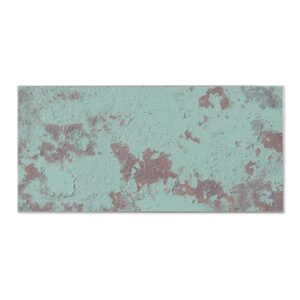 Banjado Magnettafel 78x37cm Magnetwand  Silber Aus Metall Magnetpinnwand Pinnwand Inkl. 4 Magnete Motiv Blaue Struktur