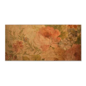 Banjado Magnettafel 78x37cm Magnetwand  Silber Aus Metall Magnetpinnwand Pinnwand Inkl. 4 Magnete Motiv Blumen Antik