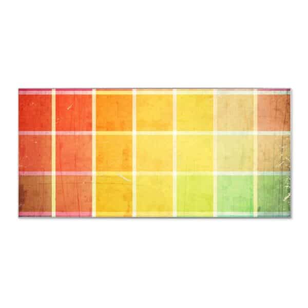 Banjado Magnettafel 78x37cm Magnetwand  Silber Aus Metall Magnetpinnwand Pinnwand Inkl. 4 Magnete Motiv Bunte Glasbausteine