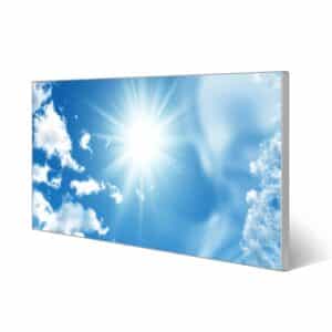 Banjado Magnettafel 78x37cm Magnetwand  Silber Aus Metall Magnetpinnwand Pinnwand Inkl. 4 Magnete Motiv Clouds