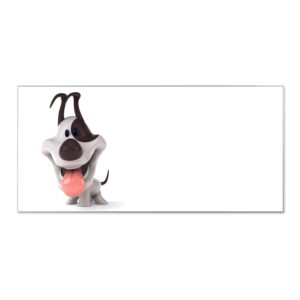 Banjado Magnettafel 78x37cm Magnetwand  Silber Aus Metall Magnetpinnwand Pinnwand Inkl. 4 Magnete Motiv Comic-Hund