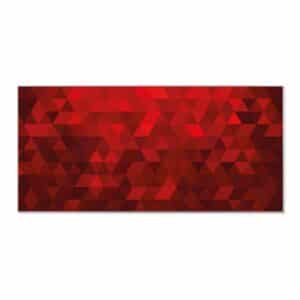 Banjado Magnettafel 78x37cm Magnetwand  Silber Aus Metall Magnetpinnwand Pinnwand Inkl. 4 Magnete Motiv Dreiecke Rot