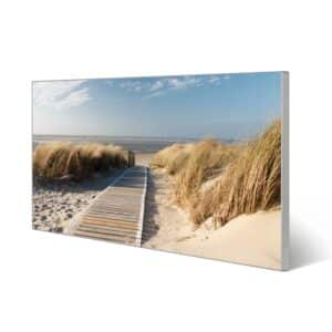Banjado Magnettafel 78x37cm Magnetwand  Silber Aus Metall Magnetpinnwand Pinnwand Inkl. 4 Magnete Motiv Dünen