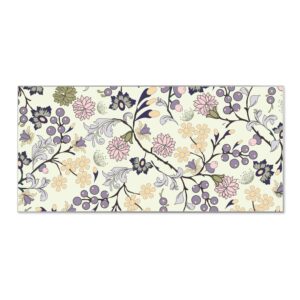 Banjado Magnettafel 78x37cm Magnetwand  Silber Aus Metall Magnetpinnwand Pinnwand Inkl. 4 Magnete Motiv Florale Tapete