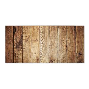Banjado Magnettafel 78x37cm Magnetwand  Silber Aus Metall Magnetpinnwand Pinnwand Inkl. 4 Magnete Motiv Geöltes Holz