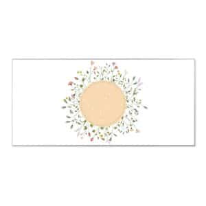 Banjado Magnettafel 78x37cm Magnetwand  Silber Aus Metall Magnetpinnwand Pinnwand Inkl. 4 Magnete Motiv Hibiskus Kreis
