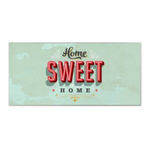 Banjado Magnettafel 78x37cm Magnetwand  Silber Aus Metall Magnetpinnwand Pinnwand Inkl. 4 Magnete Motiv Home Sweet Home