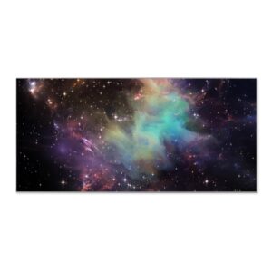 Banjado Magnettafel 78x37cm Magnetwand  Silber Aus Metall Magnetpinnwand Pinnwand Inkl. 4 Magnete Motiv Im Weltall 2