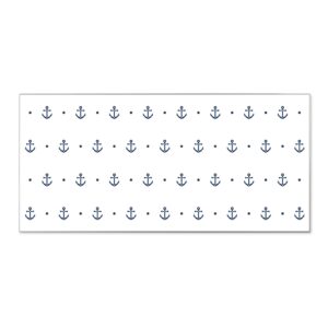 Banjado Magnettafel 78x37cm Magnetwand  Silber Aus Metall Magnetpinnwand Pinnwand Inkl. 4 Magnete Motiv Kleine Anker
