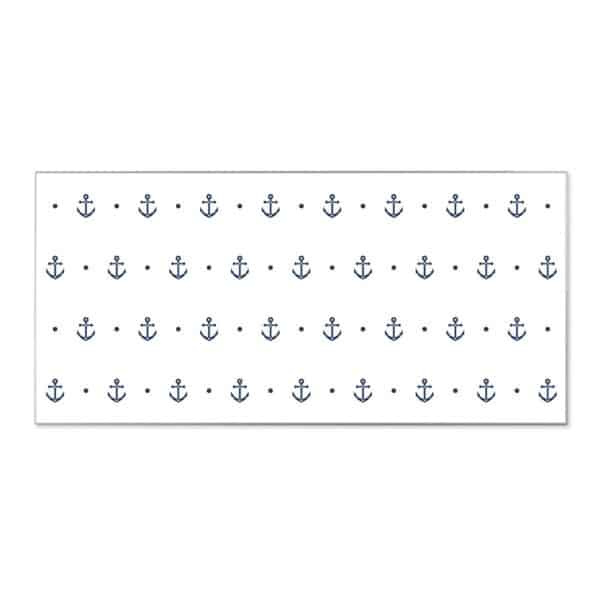 Banjado Magnettafel 78x37cm Magnetwand  Silber Aus Metall Magnetpinnwand Pinnwand Inkl. 4 Magnete Motiv Kleine Anker