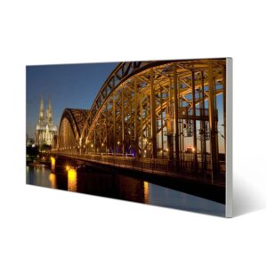 Banjado Magnettafel 78x37cm Magnetwand  Silber Aus Metall Magnetpinnwand Pinnwand Inkl. 4 Magnete Motiv Köln