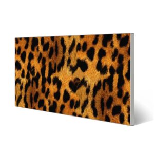 Banjado Magnettafel 78x37cm Magnetwand  Silber Aus Metall Magnetpinnwand Pinnwand Inkl. 4 Magnete Motiv Leopard