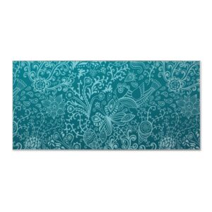 Banjado Magnettafel 78x37cm Magnetwand  Silber Aus Metall Magnetpinnwand Pinnwand Inkl. 4 Magnete Motiv Mandala Landschaft