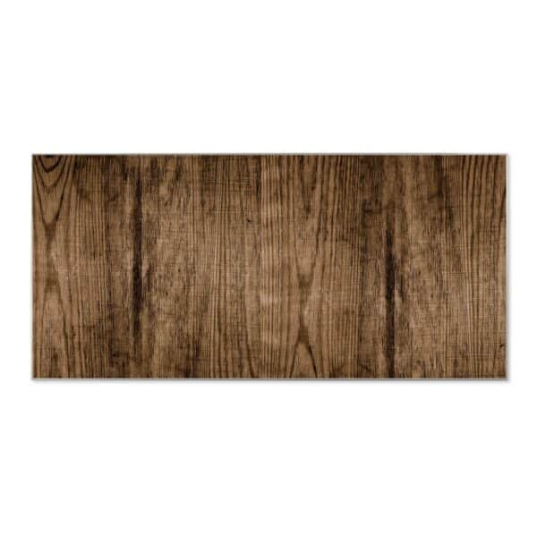 Banjado Magnettafel 78x37cm Magnetwand  Silber Aus Metall Magnetpinnwand Pinnwand Inkl. 4 Magnete Motiv Maserung Dunkel