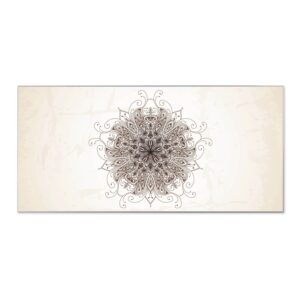 Banjado Magnettafel 78x37cm Magnetwand  Silber Aus Metall Magnetpinnwand Pinnwand Inkl. 4 Magnete Motiv Mehendi