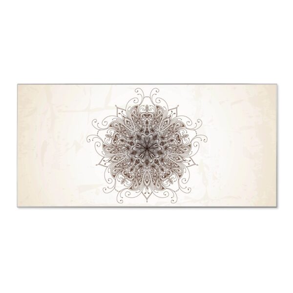 Banjado Magnettafel 78x37cm Magnetwand  Silber Aus Metall Magnetpinnwand Pinnwand Inkl. 4 Magnete Motiv Mehendi