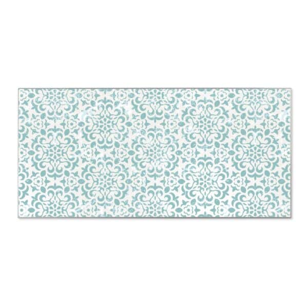 Banjado Magnettafel 78x37cm Magnetwand  Silber Aus Metall Magnetpinnwand Pinnwand Inkl. 4 Magnete Motiv Muster Getupft Blau