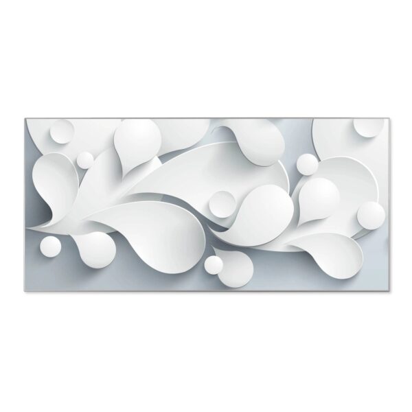 Banjado Magnettafel 78x37cm Magnetwand  Silber Aus Metall Magnetpinnwand Pinnwand Inkl. 4 Magnete Motiv Papiertropfen