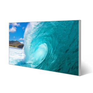 Banjado Magnettafel 78x37cm Magnetwand  Silber Aus Metall Magnetpinnwand Pinnwand Inkl. 4 Magnete Motiv Perfekte Welle