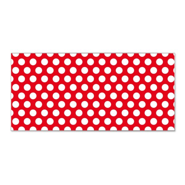 Banjado Magnettafel 78x37cm Magnetwand  Silber Aus Metall Magnetpinnwand Pinnwand Inkl. 4 Magnete Motiv Punkte Rot