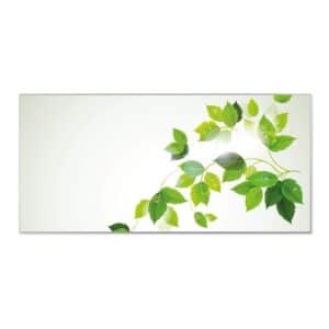 Banjado Magnettafel 78x37cm Magnetwand  Silber Aus Metall Magnetpinnwand Pinnwand Inkl. 4 Magnete Motiv Ranke Gelb Weiß