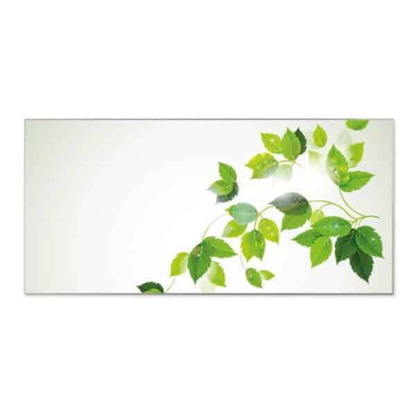 Banjado Magnettafel 78x37cm Magnetwand  Silber Aus Metall Magnetpinnwand Pinnwand Inkl. 4 Magnete Motiv Ranke Gelb Weiß