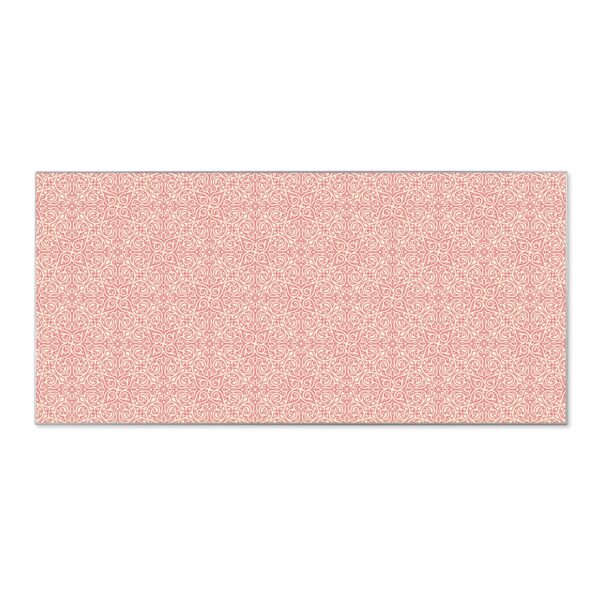 Banjado Magnettafel 78x37cm Magnetwand  Silber Aus Metall Magnetpinnwand Pinnwand Inkl. 4 Magnete Motiv Rosa Arabesque