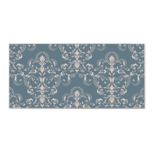 Banjado Magnettafel 78x37cm Magnetwand  Silber Aus Metall Magnetpinnwand Pinnwand Inkl. 4 Magnete Motiv Royal Creme Blau