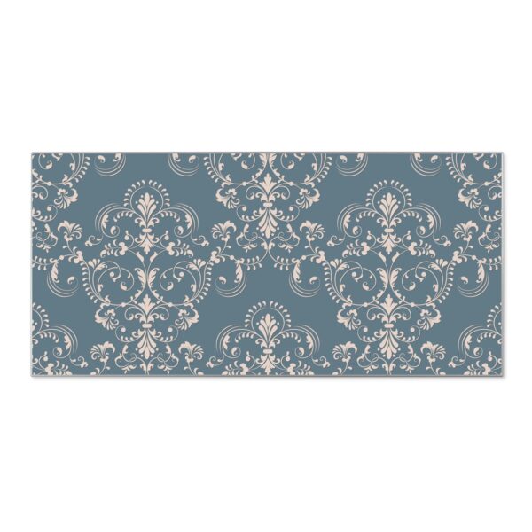 Banjado Magnettafel 78x37cm Magnetwand  Silber Aus Metall Magnetpinnwand Pinnwand Inkl. 4 Magnete Motiv Royal Creme Blau