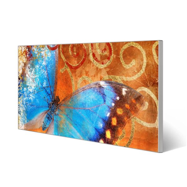 Banjado Magnettafel 78x37cm Magnetwand  Silber Aus Metall Magnetpinnwand Pinnwand Inkl. 4 Magnete Motiv Schmetterling