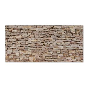 Banjado Magnettafel 78x37cm Magnetwand  Silber Aus Metall Magnetpinnwand Pinnwand Inkl. 4 Magnete Motiv Stadtmauer