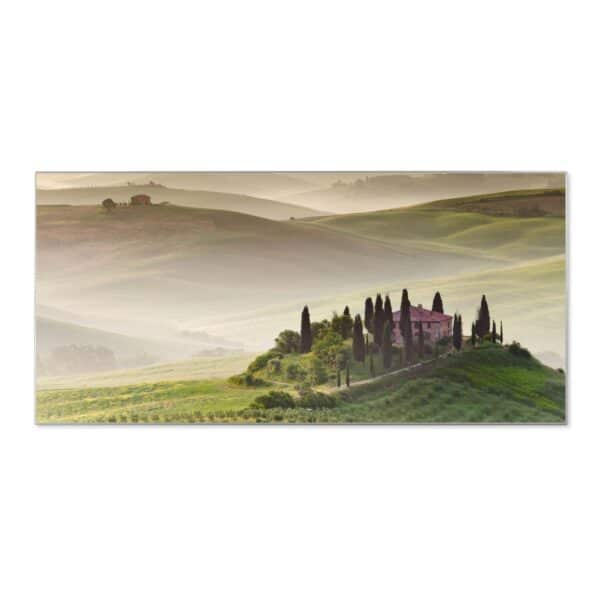 Banjado Magnettafel 78x37cm Magnetwand  Silber Aus Metall Magnetpinnwand Pinnwand Inkl. 4 Magnete Motiv Toscana